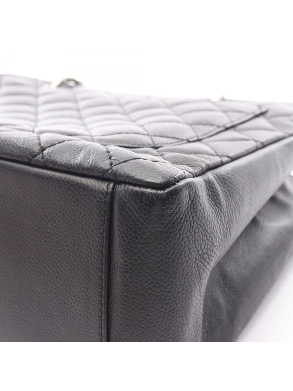 Chanel Tote Quilted Grand Shopping GST Black Caviar Leather GST Chain - Picture 7 of 8